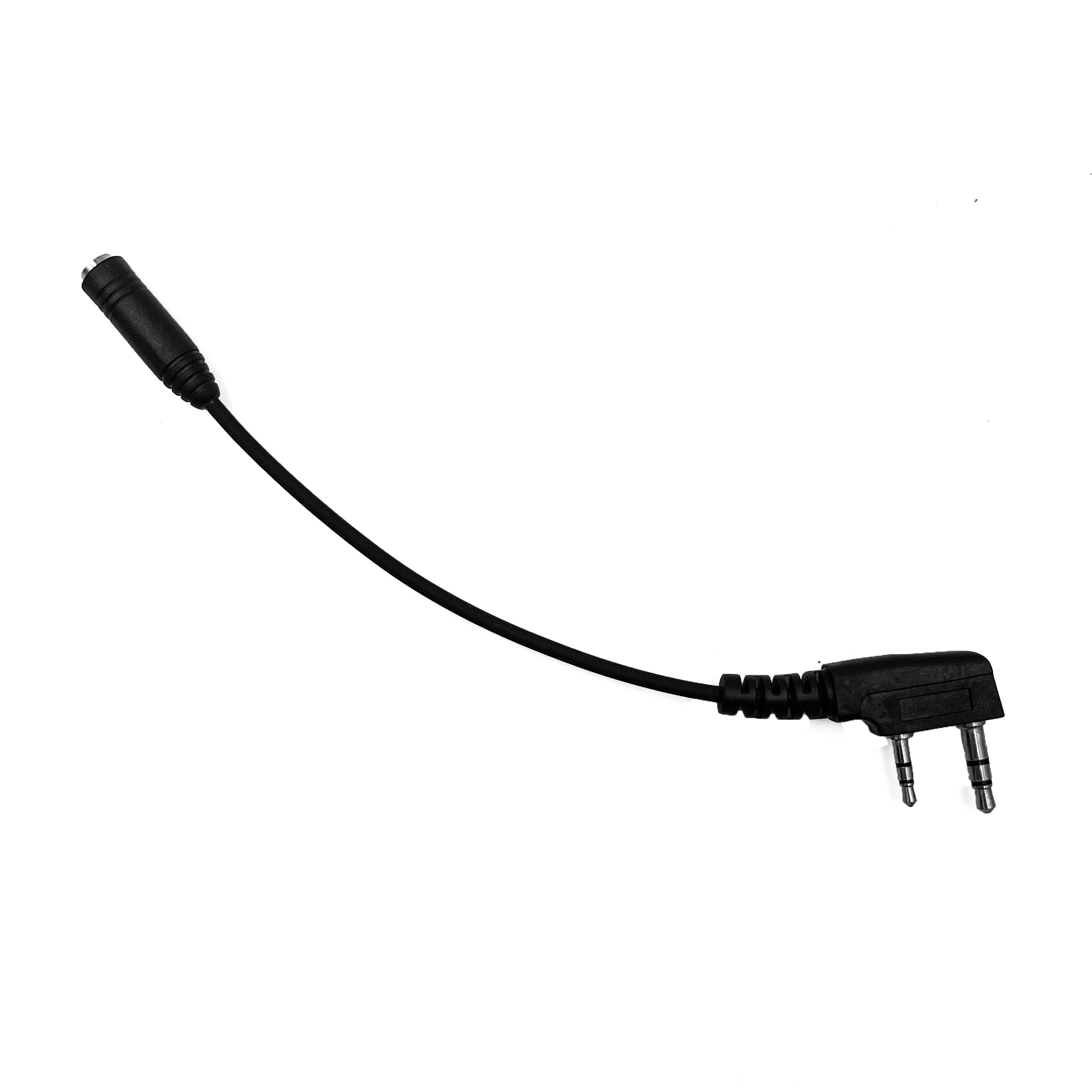 Kabel Adaptor Headset Earpiece Ponsel Universal 2Pin Ke 3.5Mm untuk KENWOOD BAOFENG WOXUN PUXING QUANSHENG TYT Walkie Talkie