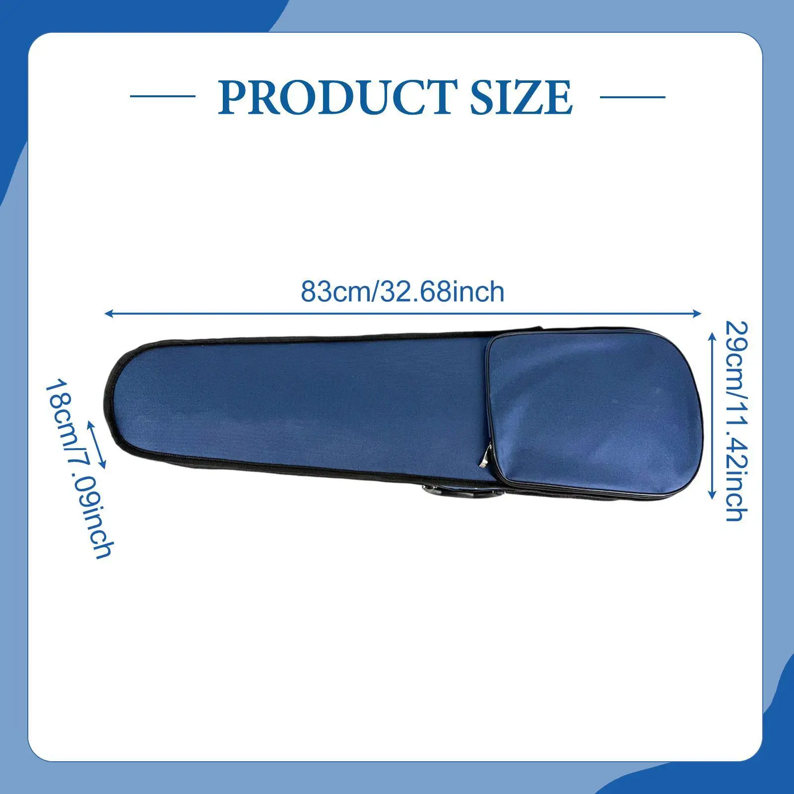 حقيبة ظهر صلبة للكمان، مقاومة للصدمات من أكسفورد مقاومة للماء مع أشرطة قابلة للتعديل بمقبض حمل، منظم تخزين لمحبي اللاعبين