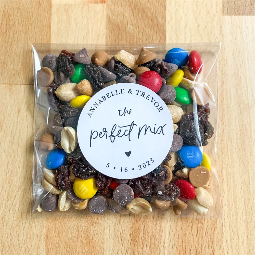 50PCS The Perfect Mix Stickers || Personalized Wedding Trail Mix Favors