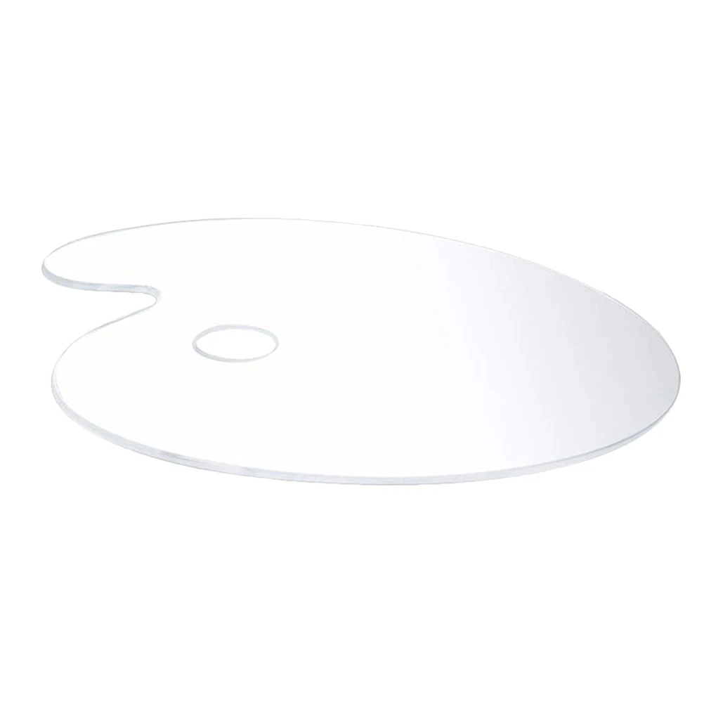 

Transparent Acrylic 35.6x27.9cm Oval Mixing Color Palette Painting Tray Foldable Supplies Sketching Tool