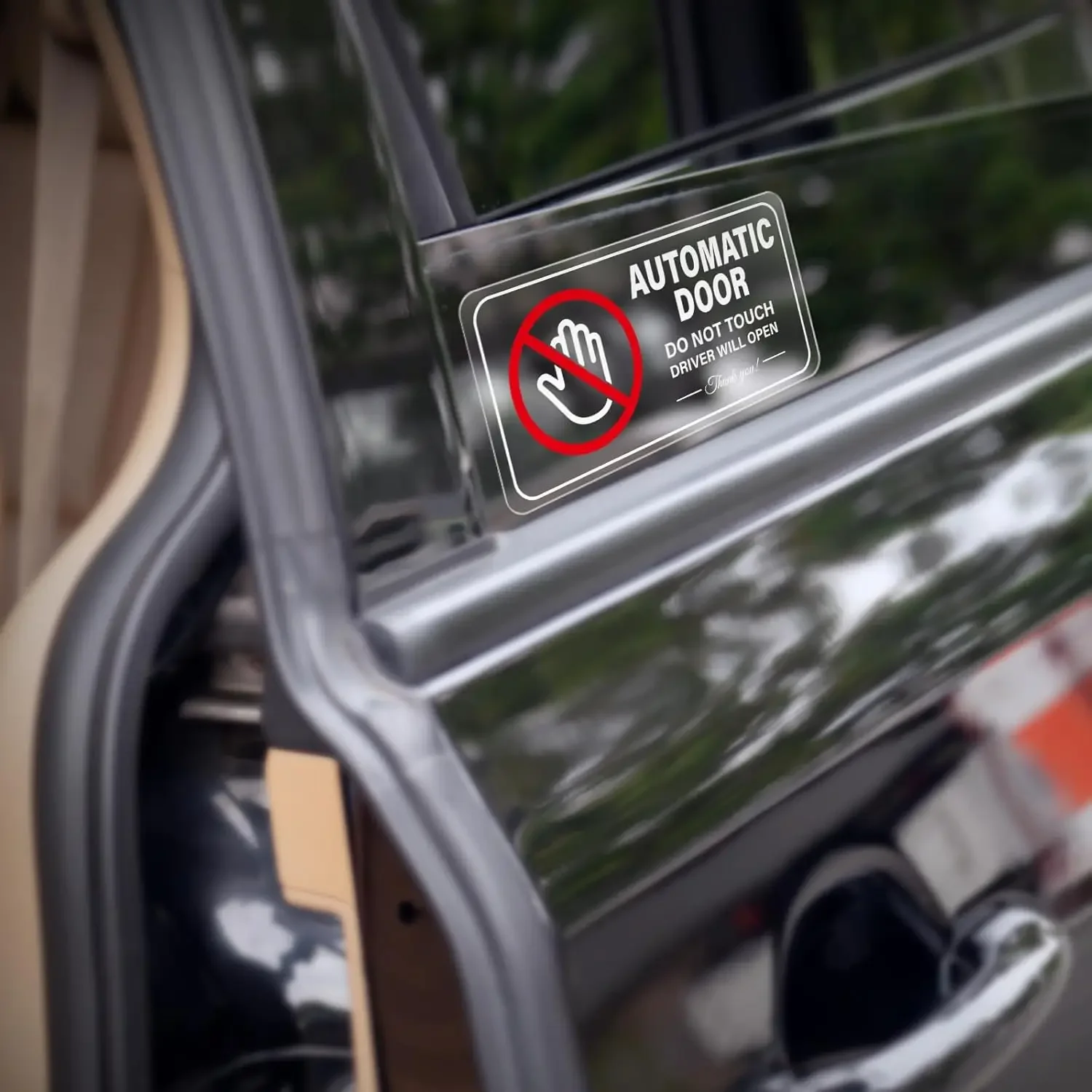 Auto Door Do Not Touch Sign Decals Removable Self-adhesive Vinyl Taxi Vehicle Window Stickers view 5