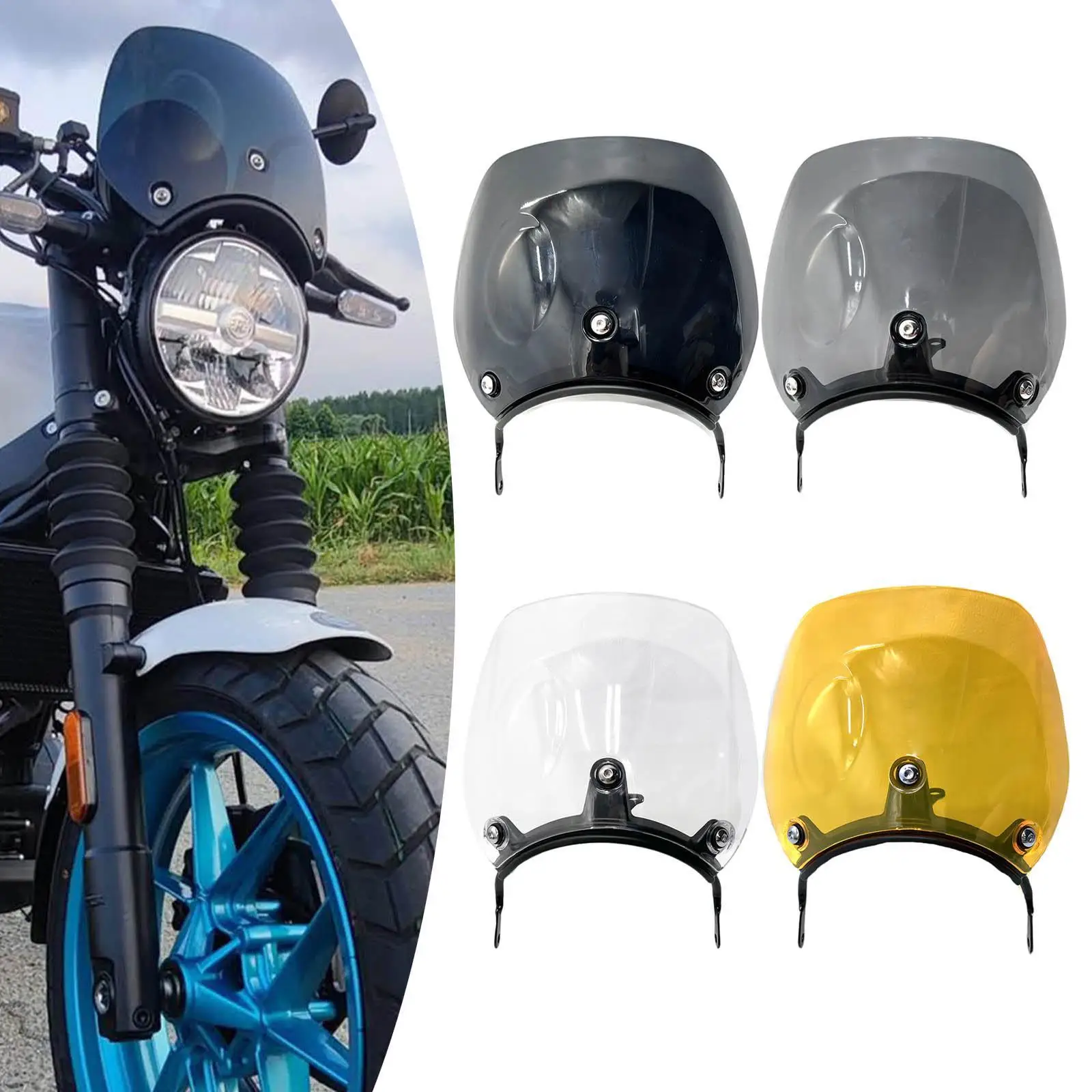 

Motorbike Windshield Wind Protection High Performance Wind Deflector Replacement Motorcycle Accessory for Guerrilla 450 2024