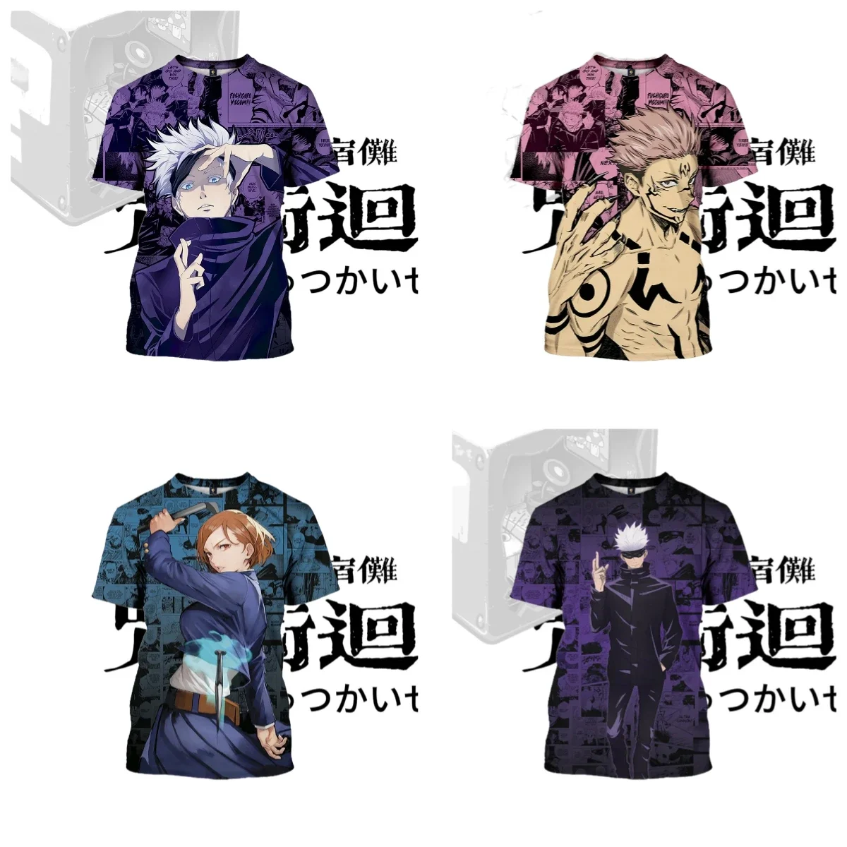 

Summer New Fashion Trend Anime 3D Printing Printed T-shirt Neutral Fashion Harajuku Anime Casual Comfortable Short Sleeved Top