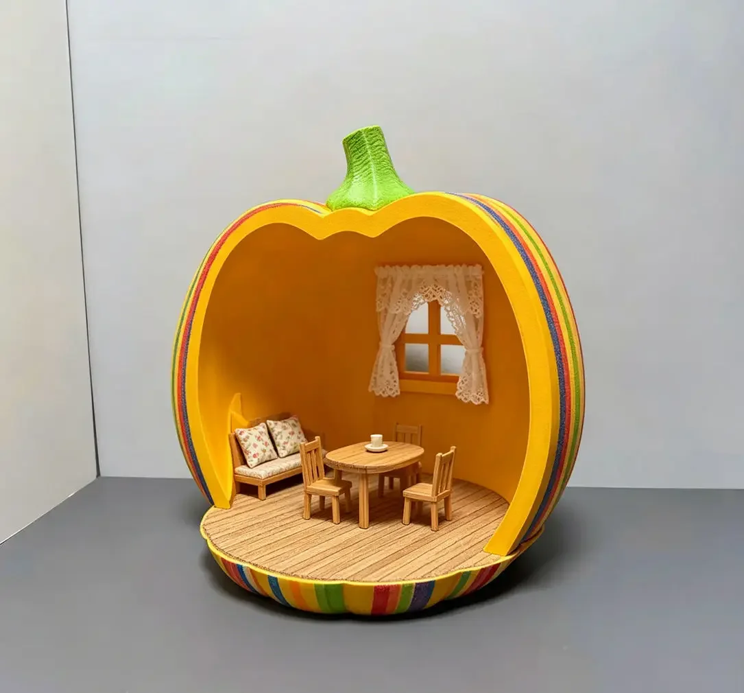 x-1-24-1-25-dollhouse-mini-pumpkin-house-model-miniature-fairy-cottage-diy-food-play-accessory-for-pretend-play-diorama-scene