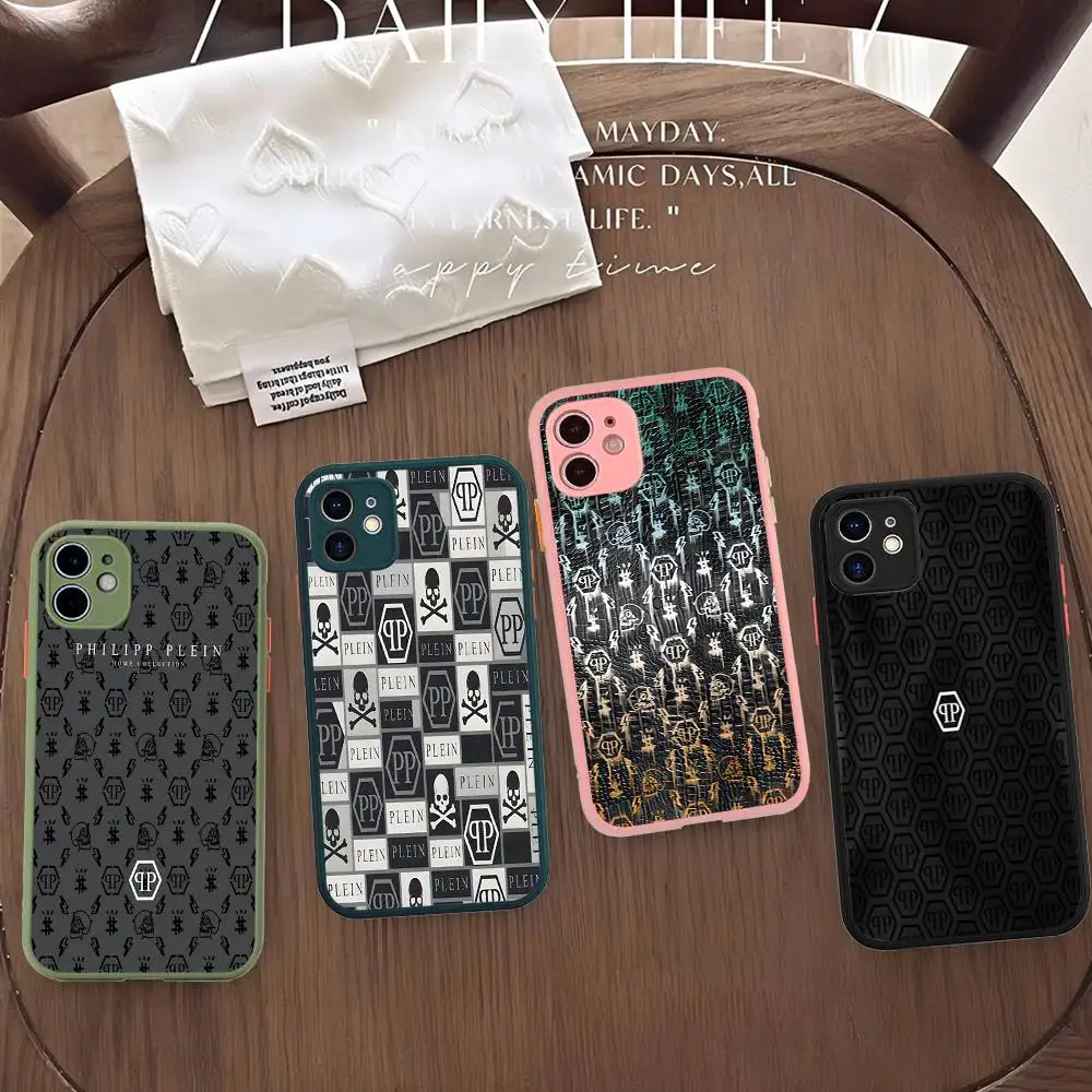 

Dark Handsome Style P-Philipp Plein-Fashionable Phone Case For IPhone 16 15 14 13 Pro Max Plus 12 XS Max Back Cover Matte Case