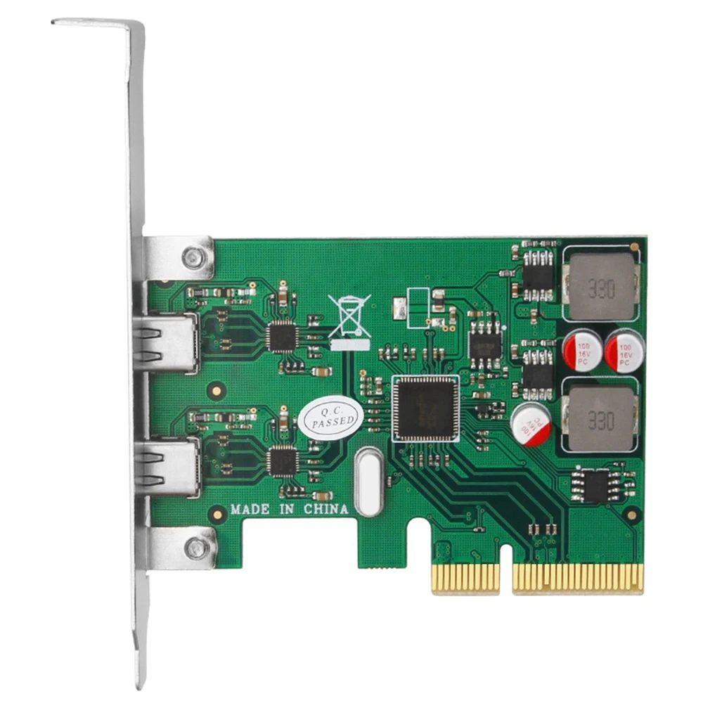 VO-PCIE to Type-C 拡張カード 2 ポート USB 3.1 Type C リアマウントアダプターカード デスクトップコンピューター用ドライブ無料