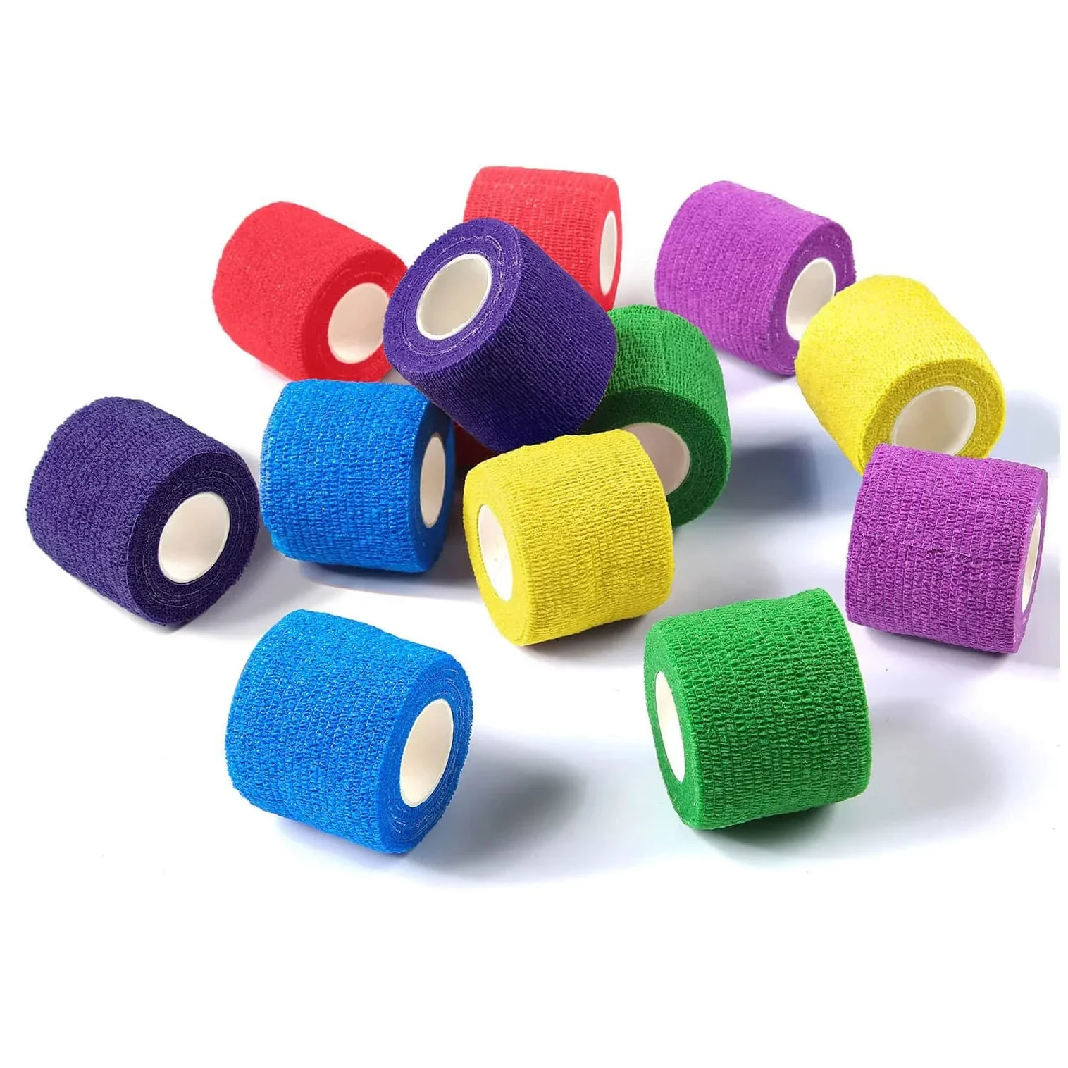 

4.5cm Elastic Medical Cotton Waterproof Self-Adhesive Bandage For Pet Protection Easy To Tear pet self bandage 12 rolls