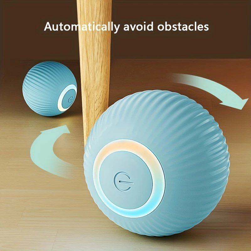 Automatic Rolling Electric Cat Ball Toy Cat Toys Rechargeable Smart Sensor Interactive Pet Toy For Kitten Indoor Play