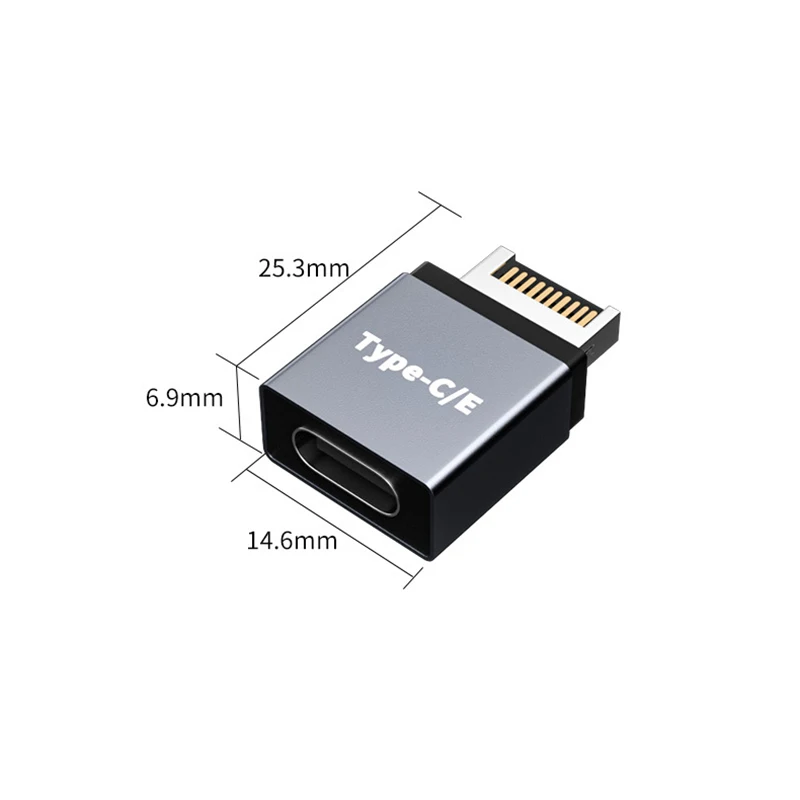 TYPE E to USB C Adapter for Desktop PC Computer TYPE C Adapter Male to Female Plug Motherboard Cable Converter USB C Connector