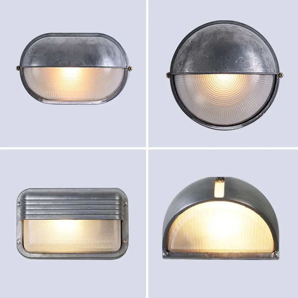 

Retro Industrial Style Wall Lamp Outdoor E27 Bulb Aluminum Street Lights Garden Courtyard Balcony Exterior Wall Sconce Lighting