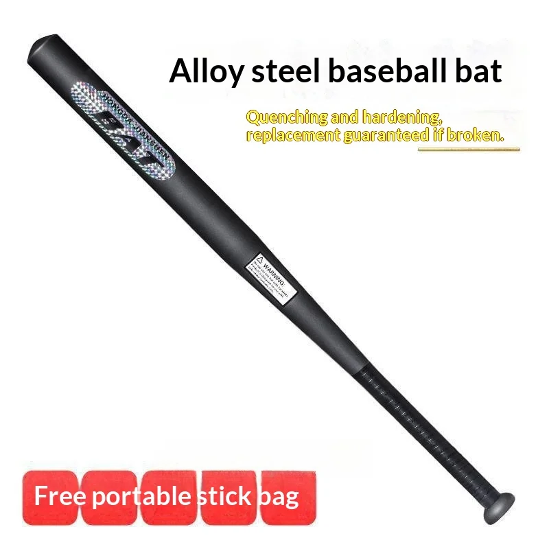 Heavy Duty Hardened Aluminum Alloy Black Baseball Bat Self Defense Vehicle Legal Weapon Bat Iron Club US European Market