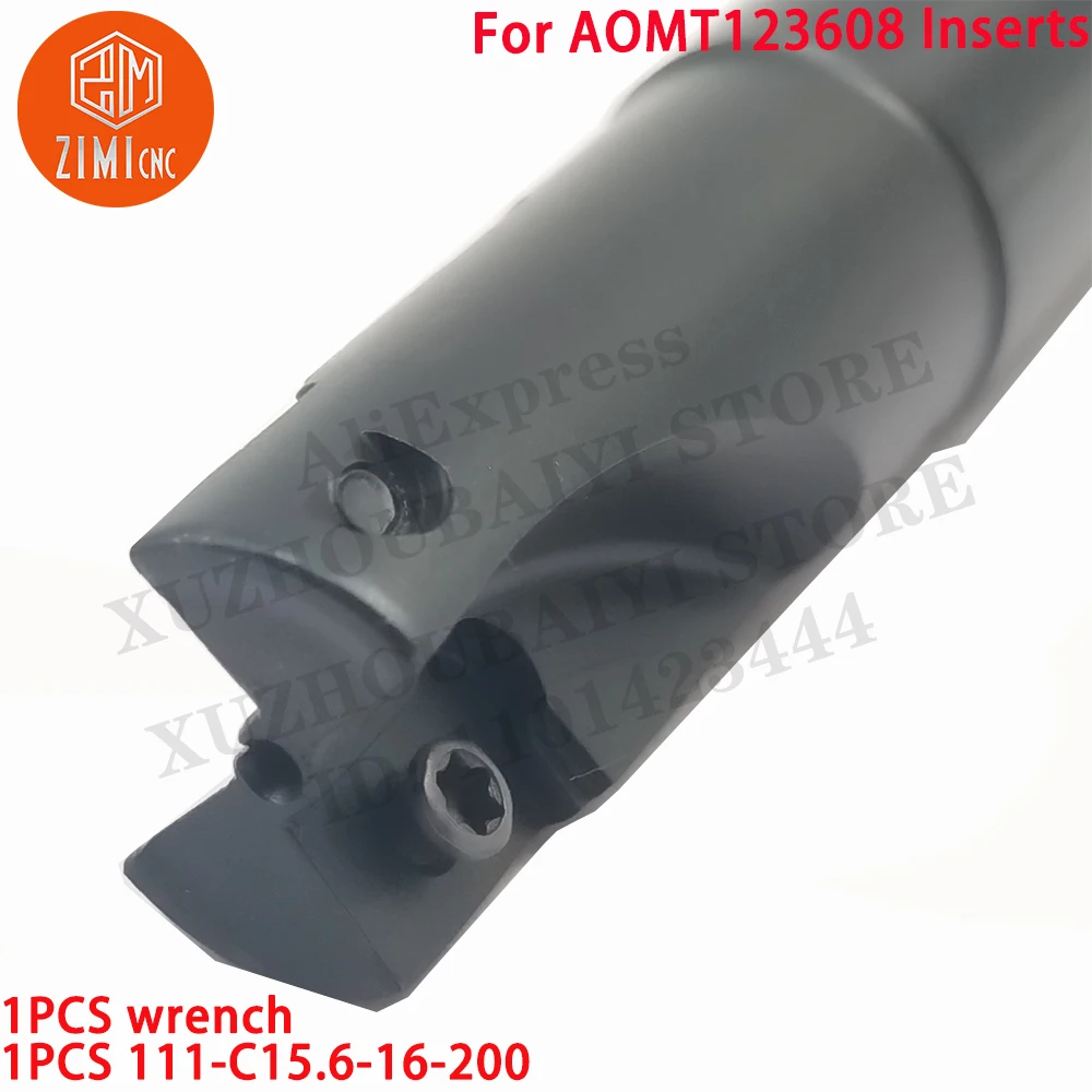 Imagem -06 - Peça 111-c15.616200 Suporte para Fresa Ferramentas de Torneamento para Inserções Aomt123608 111-c15.6-16-200 Ferramentas Cnc Ferramentas de Corte 1