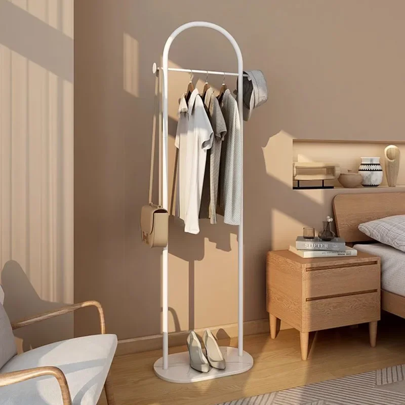 Bedroom Metal Clothes Rack Minimalist Aesthetic White Storage Clothing Rack Stand Boutique Tendedor De Ropa Modern Furniture