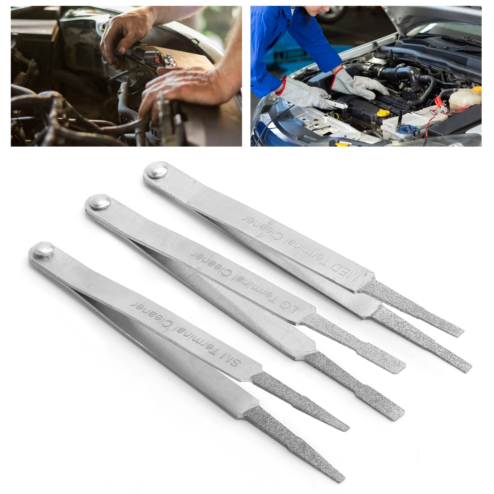 

3 шт. набор для чистки клемм, авторемонтный аппаратный инструмент для небольшого электрического лопаточного разъема