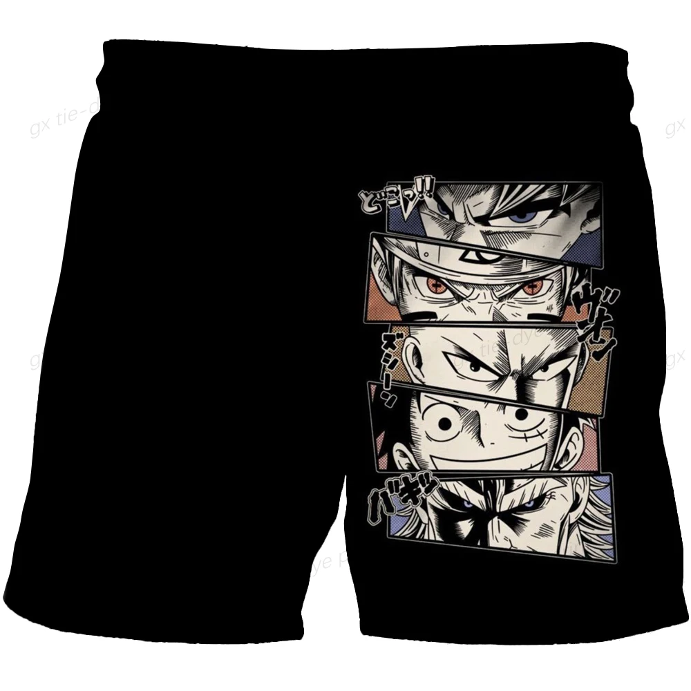 

2025 One Piece Luffy Beach Pants for Children 4-14y Shorts Pants New Girls Boys Harajuku Pants for Kids 3d Cartoon Print Cool