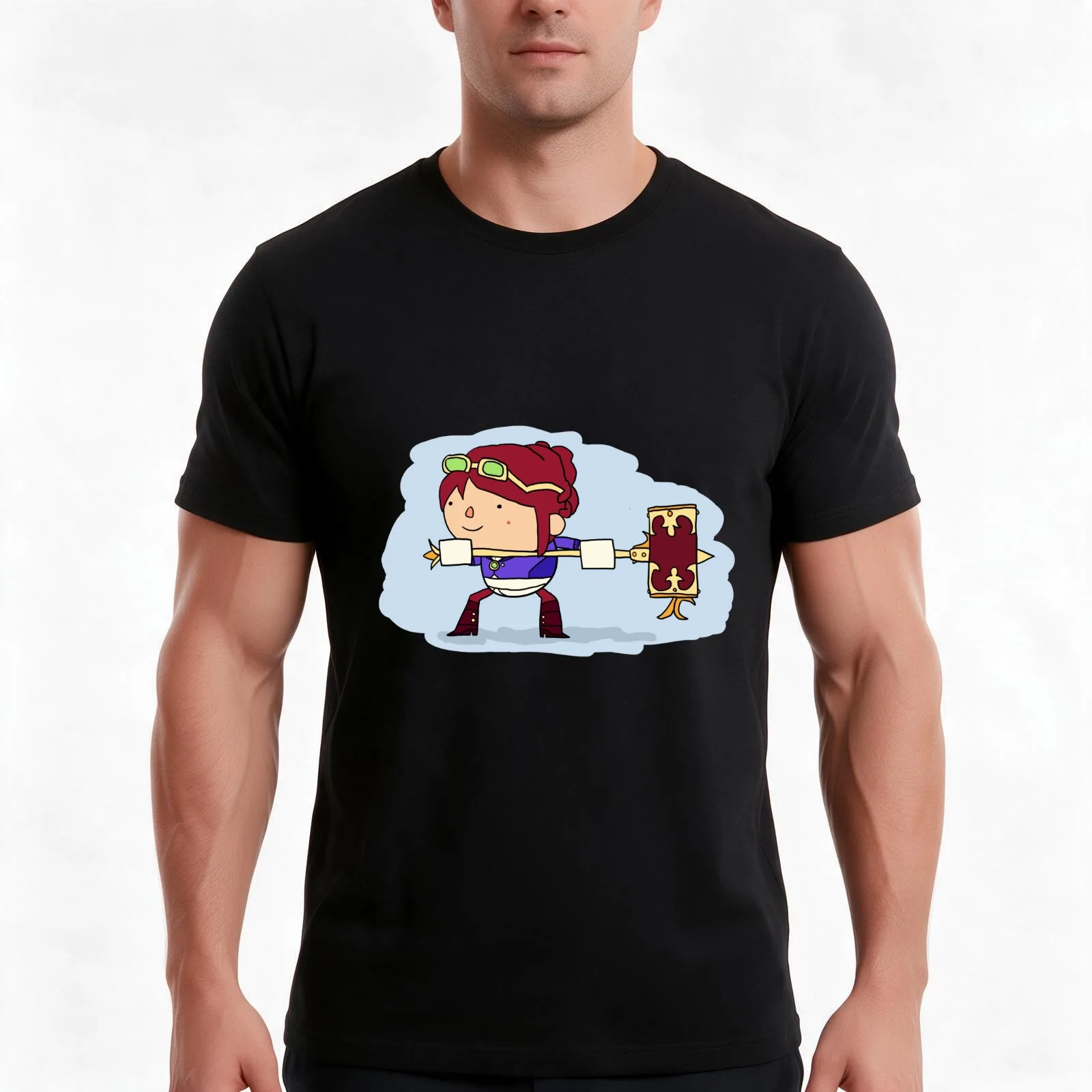 Brawlhalla - Scarlet T-Shirt, Summer Casual Cotton Tee, Oversized Streetwear Tops, Vintage Graphic Print, Loose Fit Short Sleeve