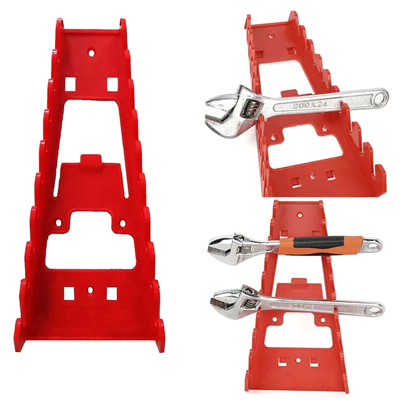 Wrench Spanner Sorter Holder Wall Mounted Tray Rack Storage Organizer Household Tool Organizer Rail Bracket Wrench Organizer