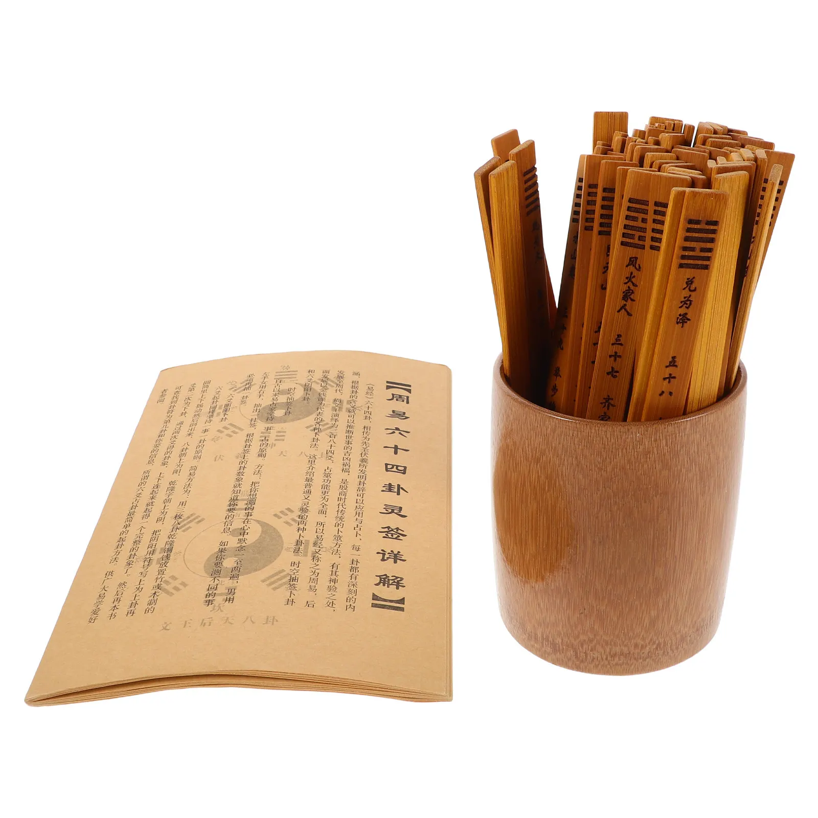 

1Set Traditional Chinese Divination Rods Bamboo Fortune Sticks Set for Ritual Use Sacred Spiritual Guidance Tool for Home Or