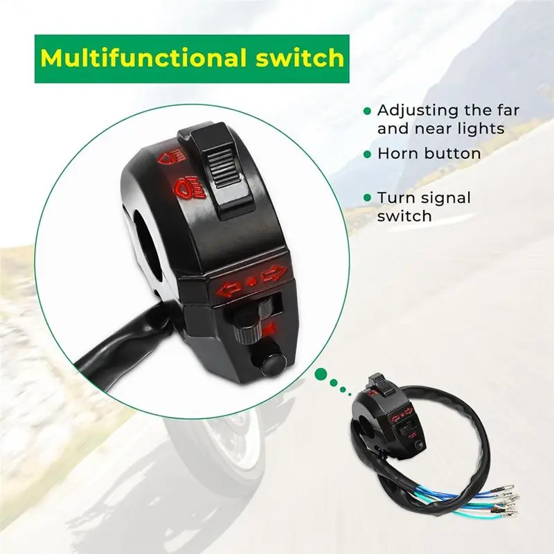 WF-Motorcycle Turn Signals Light Kit Indicator Wiring Harness Kit Motorcycle Turn Signal Light Horn Flash Kit