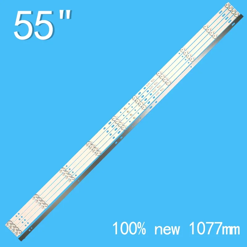 1077MM 5PCS 10 lamp NEW LED Strip For MS-L3184 JL.D55052330-006AS-M_V01 55Z1 TD SYSTEM K55DLX9US SKYTECH SJ.CX.D5500802-2835KS-M