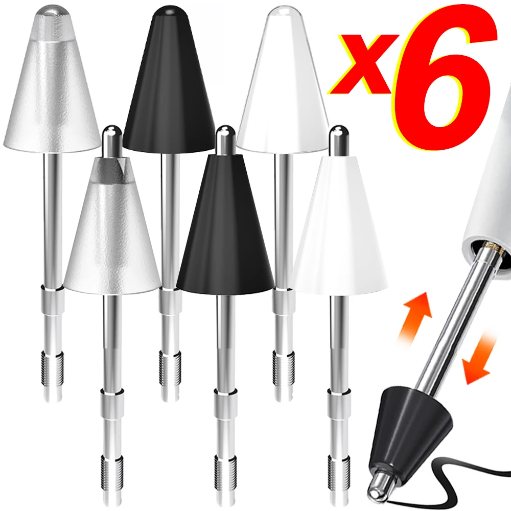 1/3/6PCS Replacement Stylus Pen Tips for Xiaomi Redmi Smart Pencils Nib Metal Wear-resistance Spare Pen Tip for Mi Redmi Pad