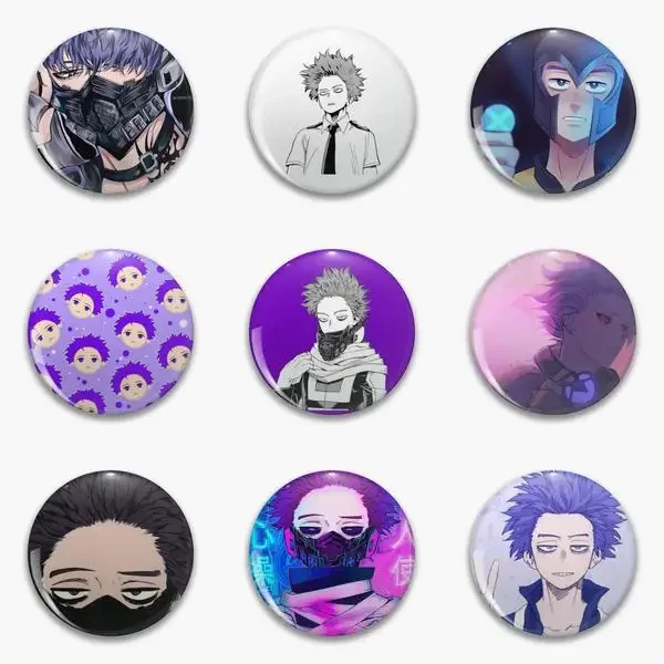 Hitoshi Shinso My Hero Academia Star Crossed Aizawa And Soft Button Pin Customizable Brooch Creative Funny Hat Cute Clothes