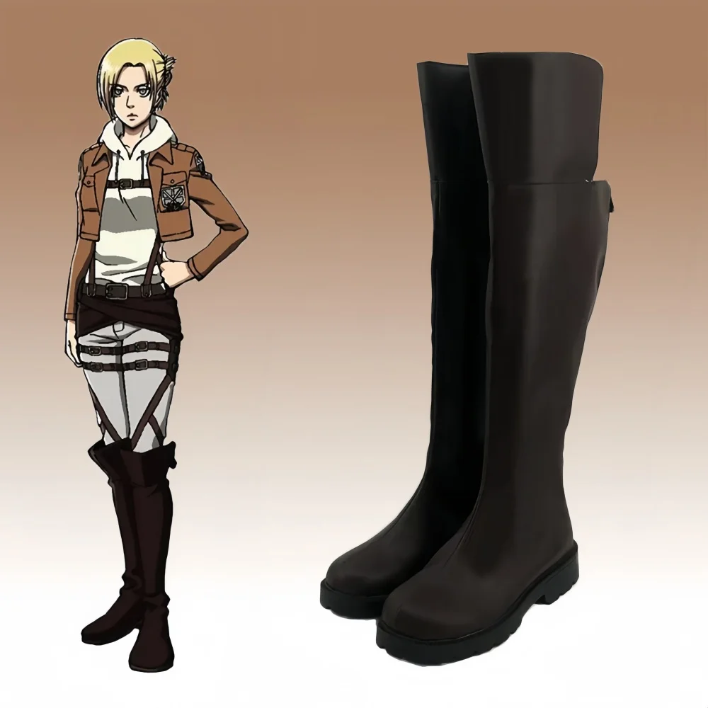 Anime Cosplay Costume Prop Sapatos, Mikasa Ackerman, Sapatos Armin Arlert, Sapatos Cos Comic, Festa de Halloween