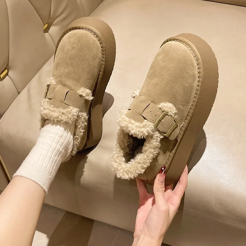 Mao Mao Cotton Shoes for Women's Outwear 2023 Autumn and Winter New Manufacturer Directly Supplied with Velvet and Thickened War