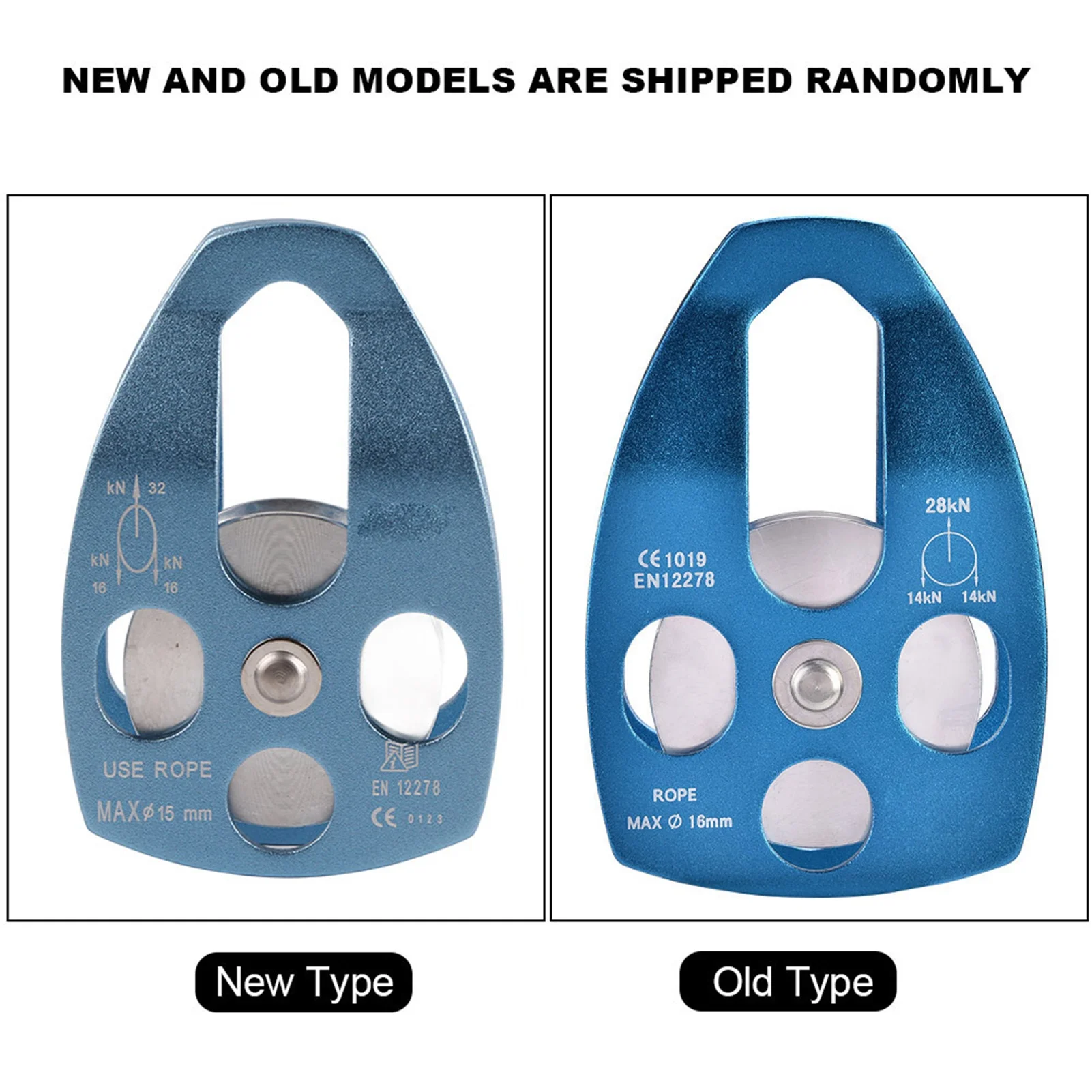 Climbing Pulley Outdoors Climbing 32KN Pulley Single Sheave with Swing Plate Pulley Rope Pulley Swing Plate Pulley