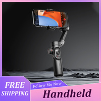 AOCHUAN 3-Axis Handheld Gimbal Stabilizer for Smartphone with Fill Light for iPhone Android Face Tracking Tiktok Vlog Smart XE
