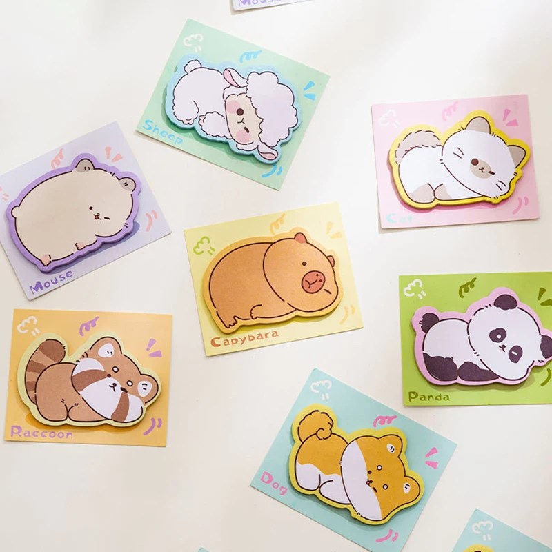 Cartoon Animals Sticky Notes  Pad To Do List Cute Journaling Planner Sticker Deco School Kawaii Stationery