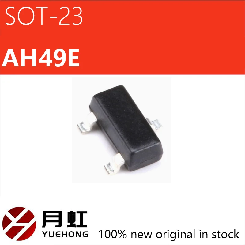 

50/100pcs SMT 49E SOT23 3503 Hall element sensor SS49E linear AH49E switch