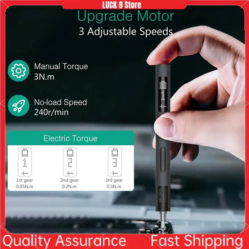

50 In 1 Precision Electric Screwdriver Set With 3-Speed Torque Adjustable Magnetic Phillips- Torx Bits-AB52