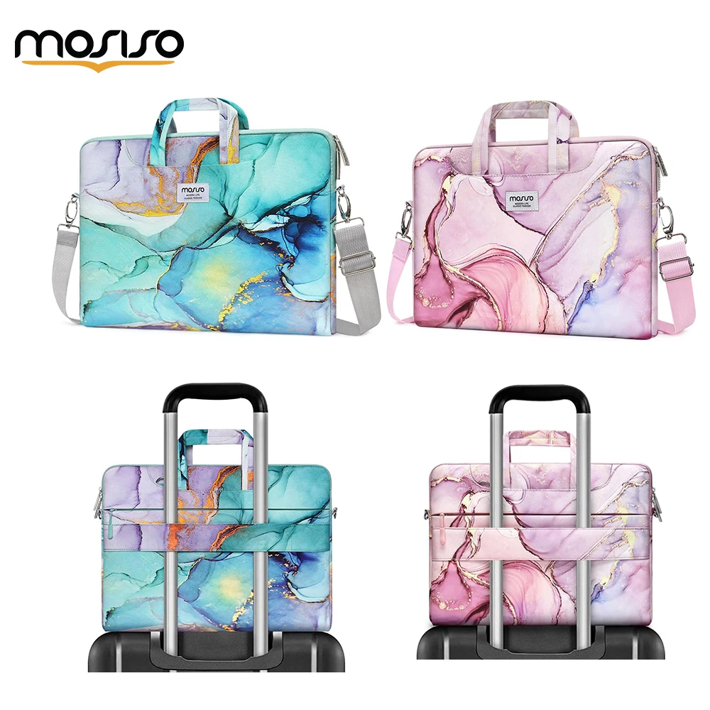 MOSISO Laptop Shoulder Bag for MacBook Air/Pro 13-16 inch Notebook Polyester Briefcase with Belt Unisex-Adults Crossbody