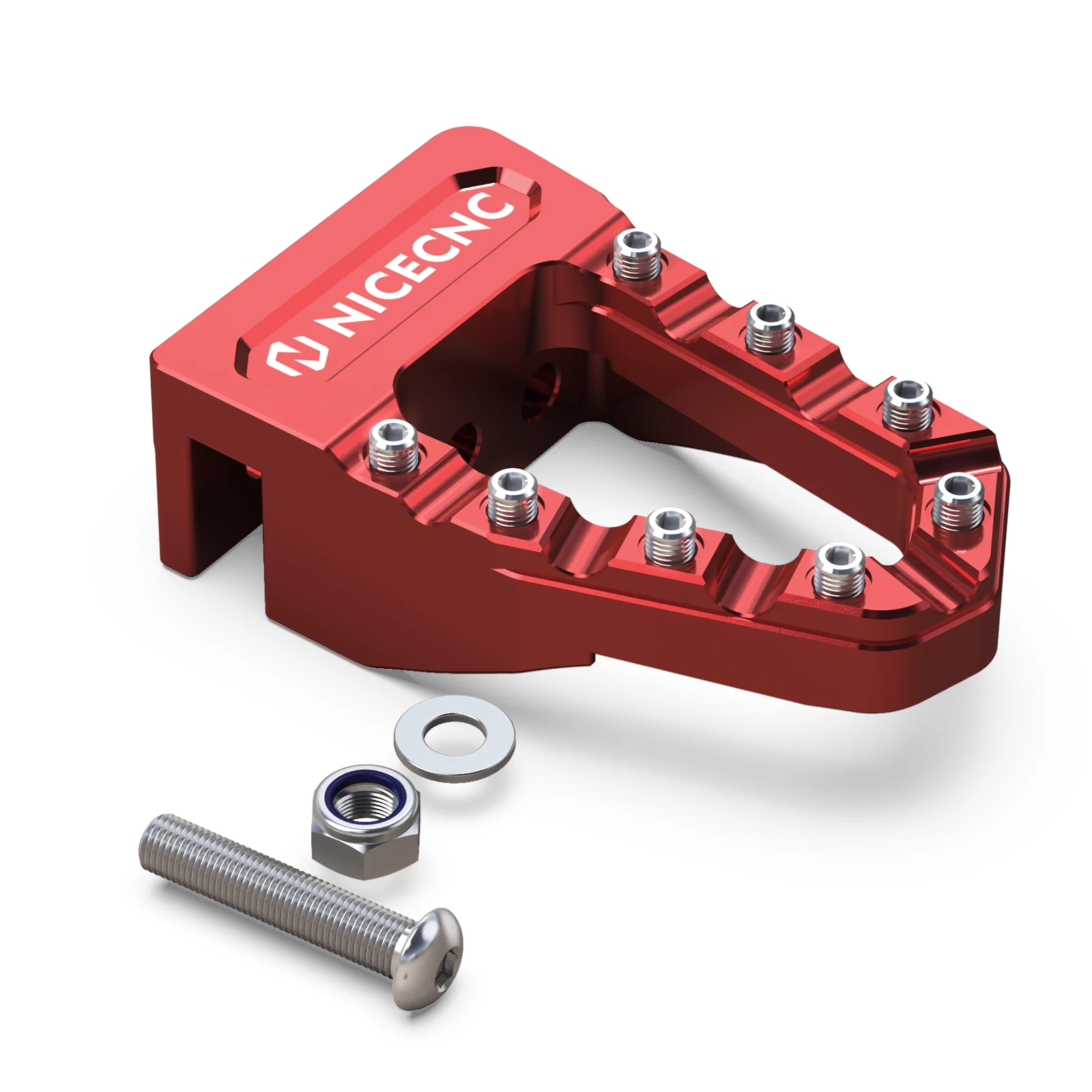 NICECNC Für Honda TRX450R 2006-2009 Hinterradbremspedalspitze für Honda TRX450ER Aluminium verbreitertes, rutschfestes, verstellbares ATV-Zubehör – Detail 15