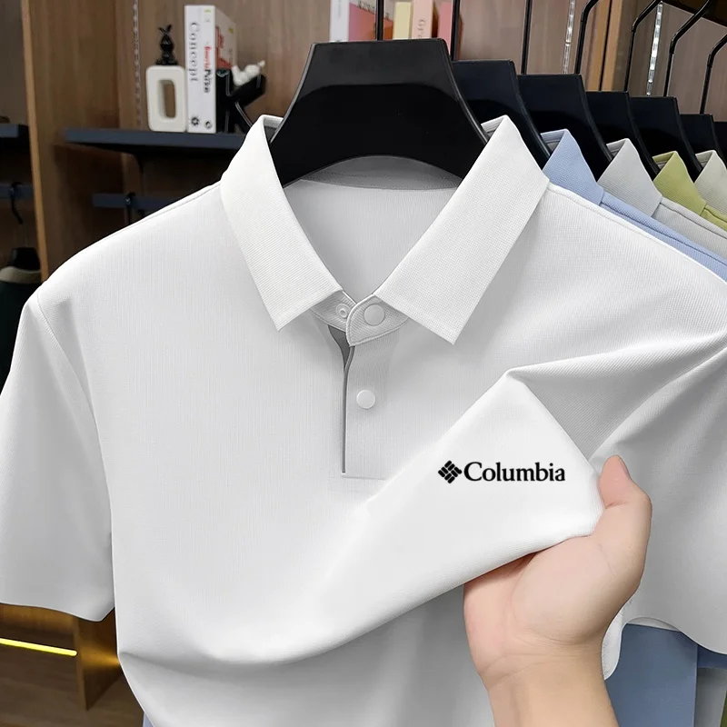 High end brand men's short sleeved polo shirt summer new fashion luxury letter exquisite badge golf top casual business T-shirt