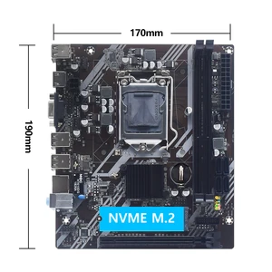 Mucai-H61 Kit Motherboard, LGA 1155, compatible with Intel Core CPU, 2nd and 3rd generations, supports M.2 NVME SDD 6 Main Sales Plate LGA 1155 - №1