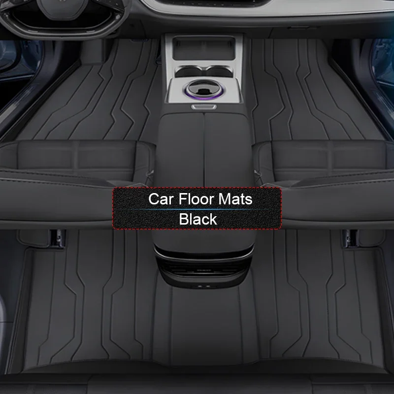 Personalizado nappa couro anti-deslizamento pé do carro proteger esteira auto luxo à prova dwaterproof água almofada acessório para hongqi ohs7 2025-presente