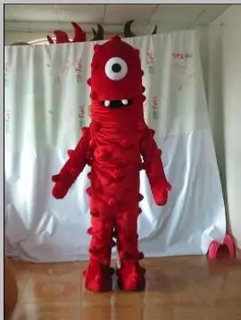 Nieuwe Volwassen Halloween Kerst Rood Monster Mascotte Fancy Cartoon Mascotte Kostuum Pluche Fancy Dress Mascotte Kostuum