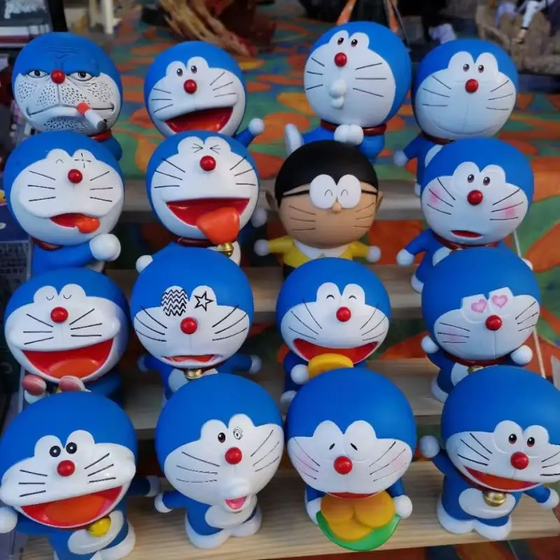 10cm Doraemon Kawaii Pvc Anime Nobita Nobi Action Figure Model Toys Cute Collection Dolls Gifts For Decoration Birthday Gift Toy