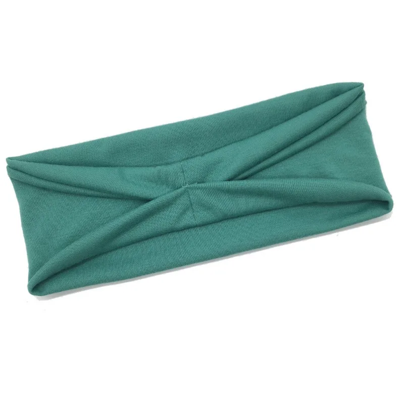 Women Solid Color Elastic Hair Bands Yoga Headband Fashion Turban Makeup Hair Hoop Retro Headwrap Hair Accessories Wholesale