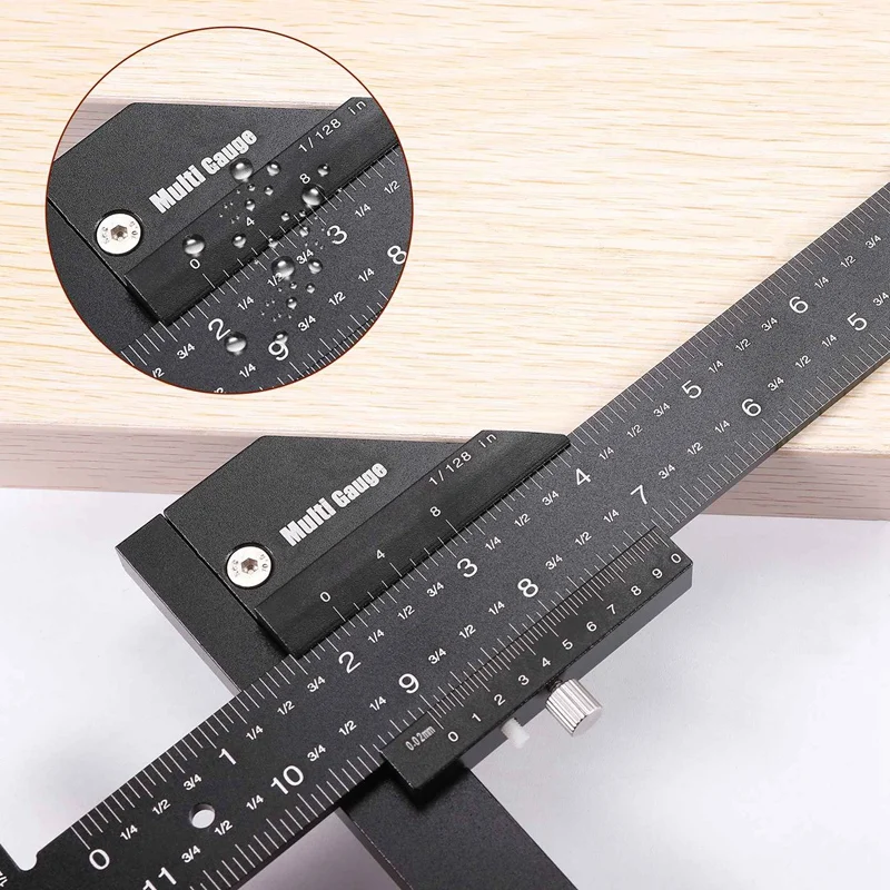 Multi Gauge Woodworking Multifunctional Ruler,Angle Ruler Woodworking Tools-N37R