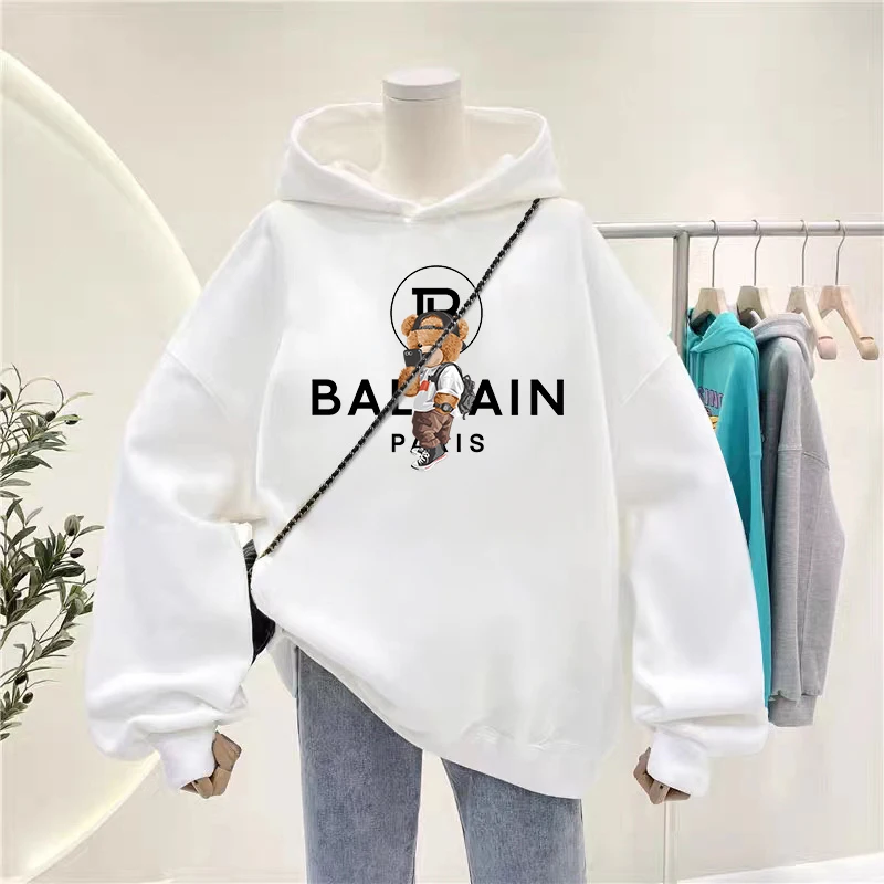 Newest Hoodie Women\'s Classic O-Neck Hooded Sweatshirts Woman Long Sleeve Harajuku Pullover Tops Causal Vintage Clothing