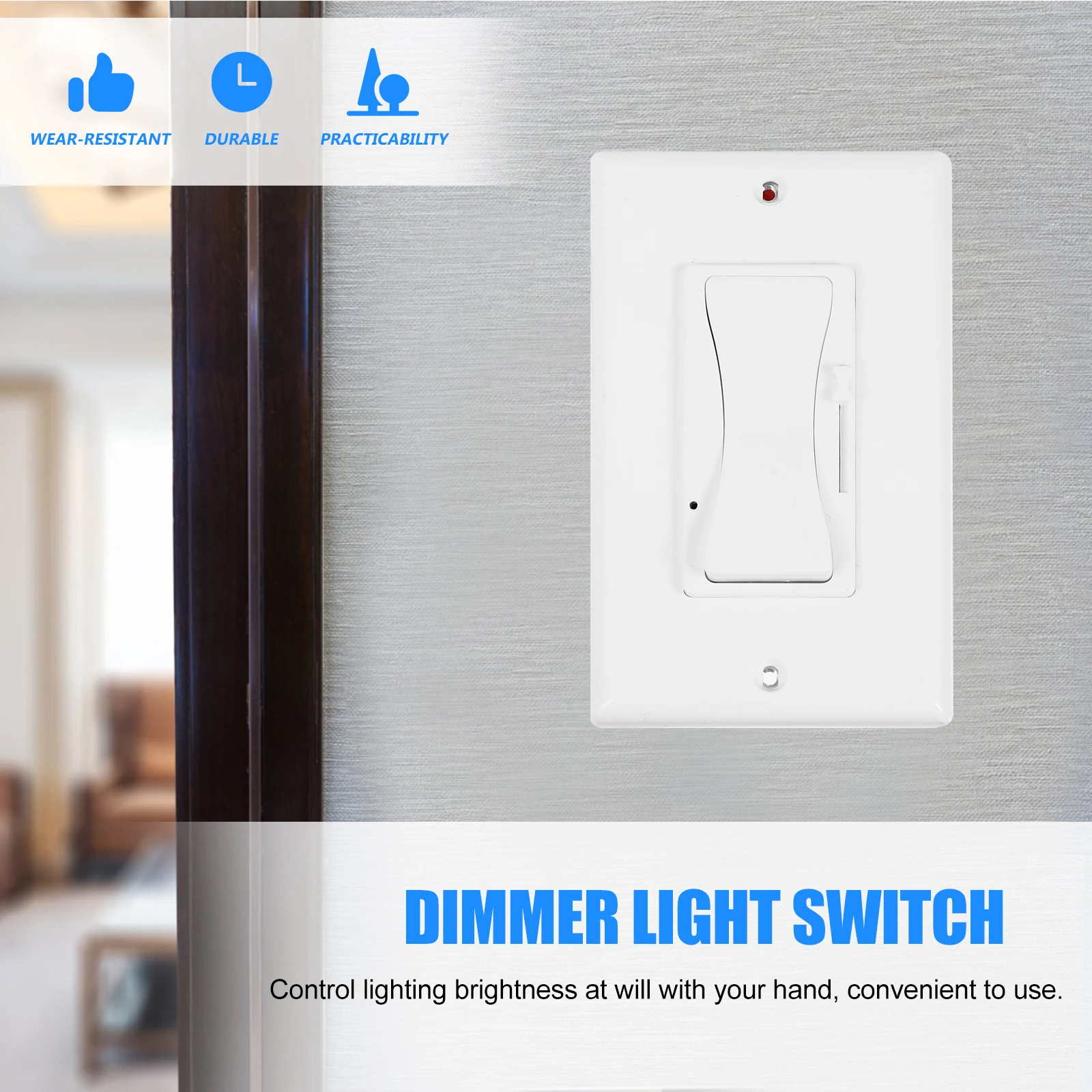 

Slide Light Control White for LED Inc Home Electrical Switch Dimmable Brightness