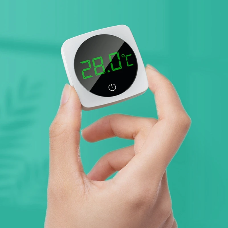 2 PCS Aquarium Thermometer, Temperature Sensor Accurate To ±0.9°C White The Tank Thermometer 5S Refresh Touch Screen HD Digital