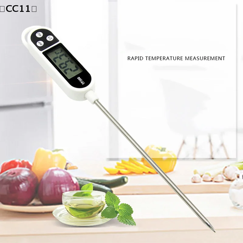Food Thermometer TP300 Digital Kitchen Thermometer Instant Reading Meat Temperature Tester with Probe for Kitchen Grilled〔CC11〕