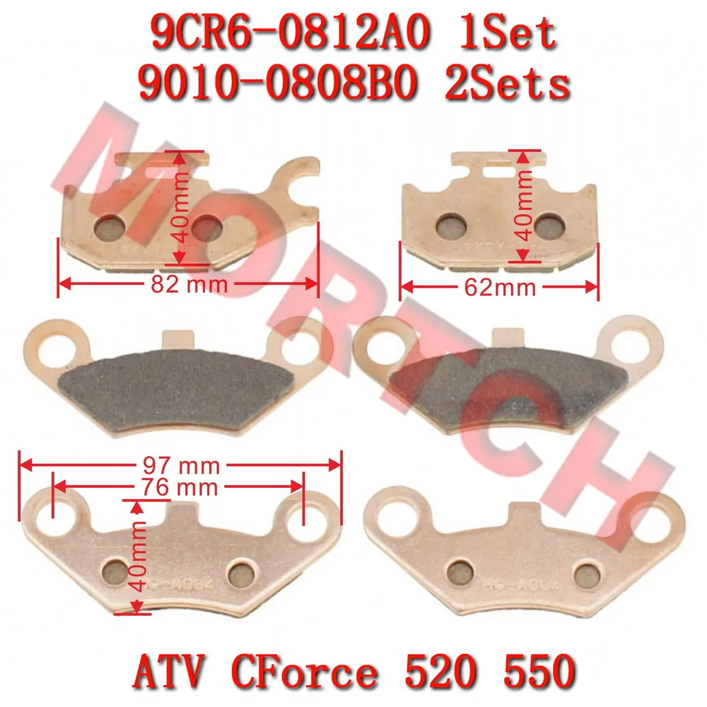 

Sintered Front Rear Brake Pad 9CR6-0812A0 9010-0808B0 For CFmoto ATV CForce 520 550 CF500ATR CF500AU-6L 520CC 550CC CF520 CF550