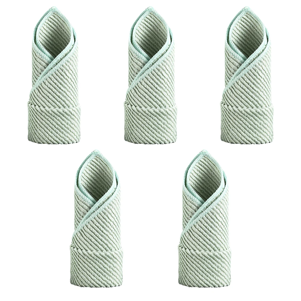 

5Pcs Dishcloth Towels Reusable Washable Kitchen Cleaning Tools Absorbent Oil Water Stains Easy Powerful Safe Durable Cloth