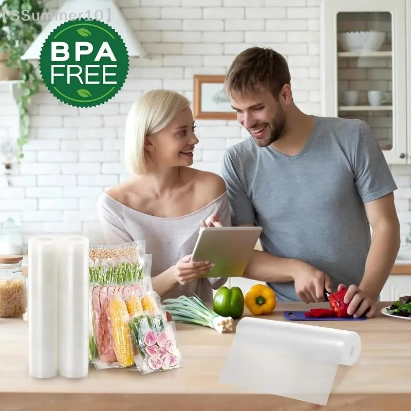 【SSummer10】【xxx】BPA Free Vacuum Sealer Rolls Food Grade Universal Compatible For Kitchen Food Storage Meal Prep Sous Vide【SS】