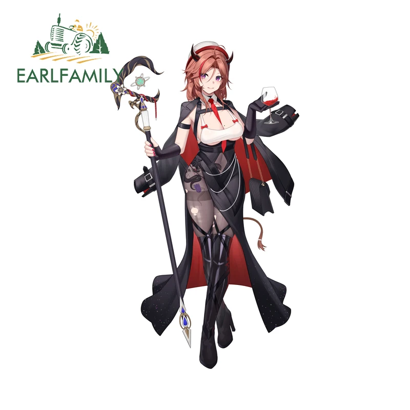 EARLFAMILY Anime Girl Motorcycle Car Stickers Popular Anime Item Decal Occlusion Scratch PVC Suitable for All Types of Vehicles